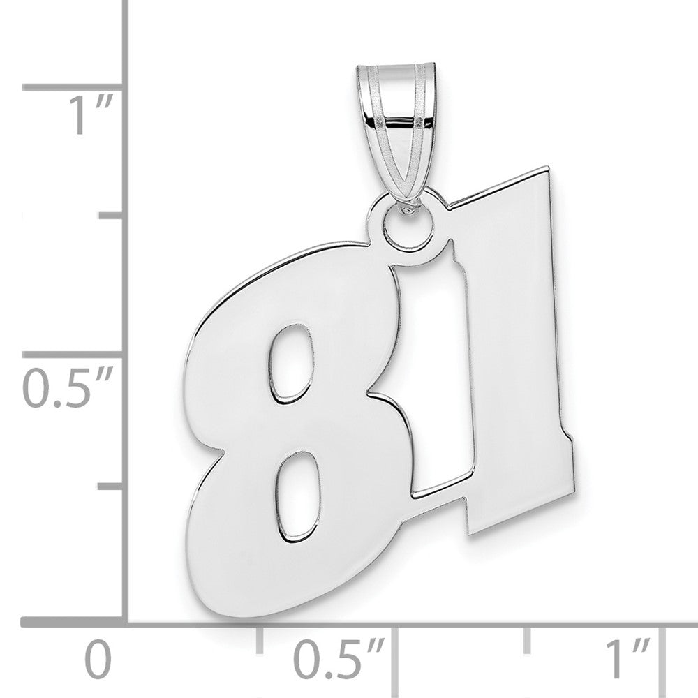 14kw Polished Block Number 81 Pendant