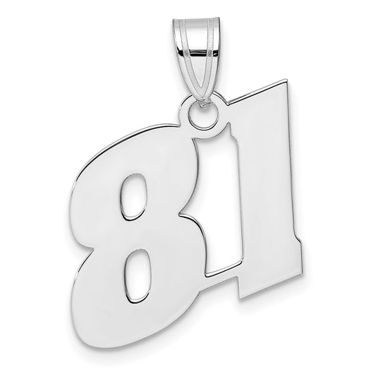 14kw Polished Block Number 81 Pendant