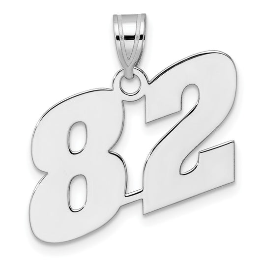 14kw Polished Block Number 82 Pendant