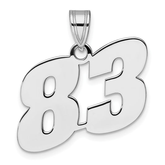 14kw Polished Block Number 83 Pendant
