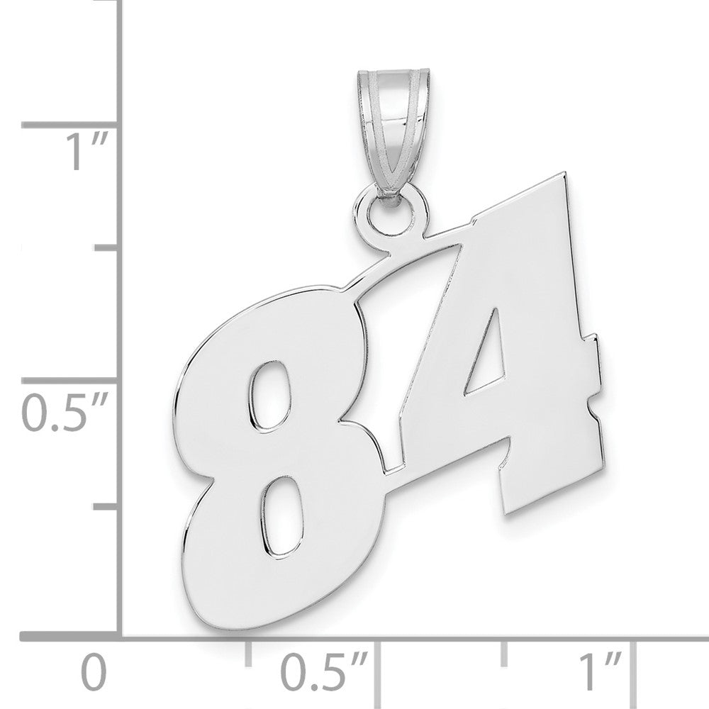 14kw Polished Block Number 84 Pendant