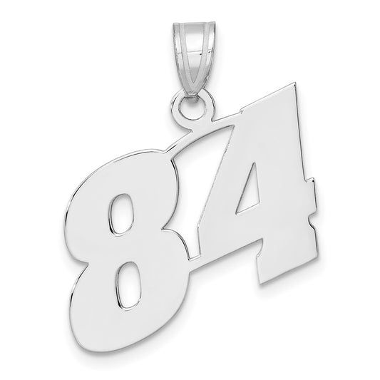 14kw Polished Block Number 84 Pendant