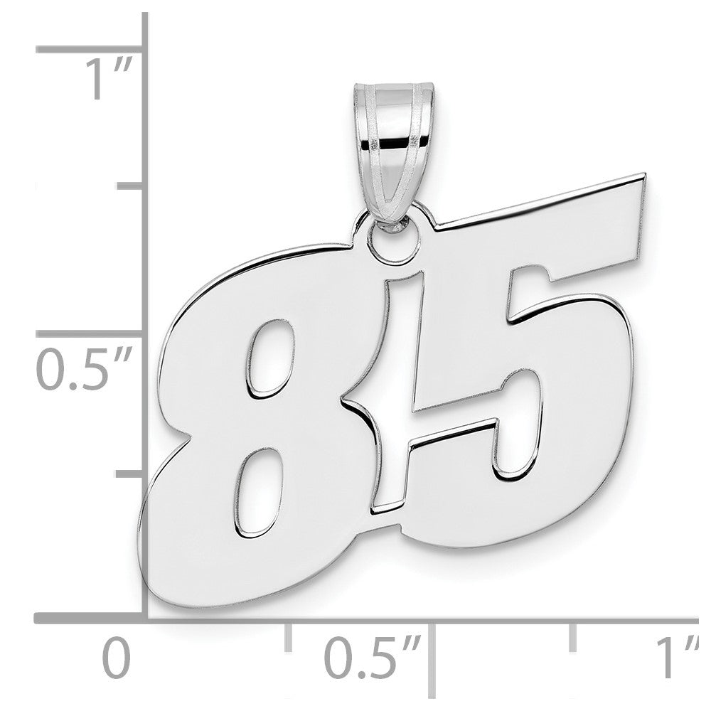 14kw Polished Block Number 85 Pendant