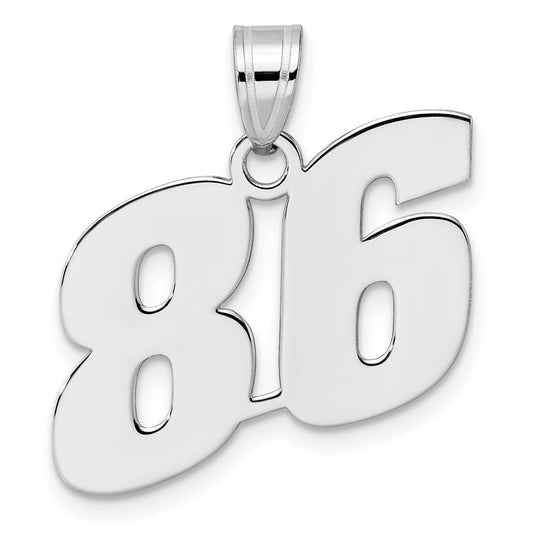 14kw Polished Block Number 86 Pendant