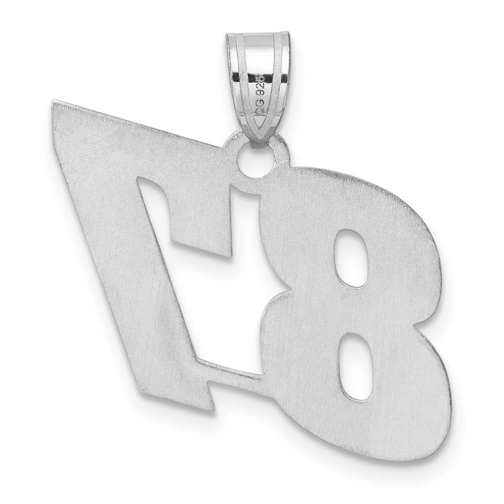 14kw Polished Block Number 87 Pendant