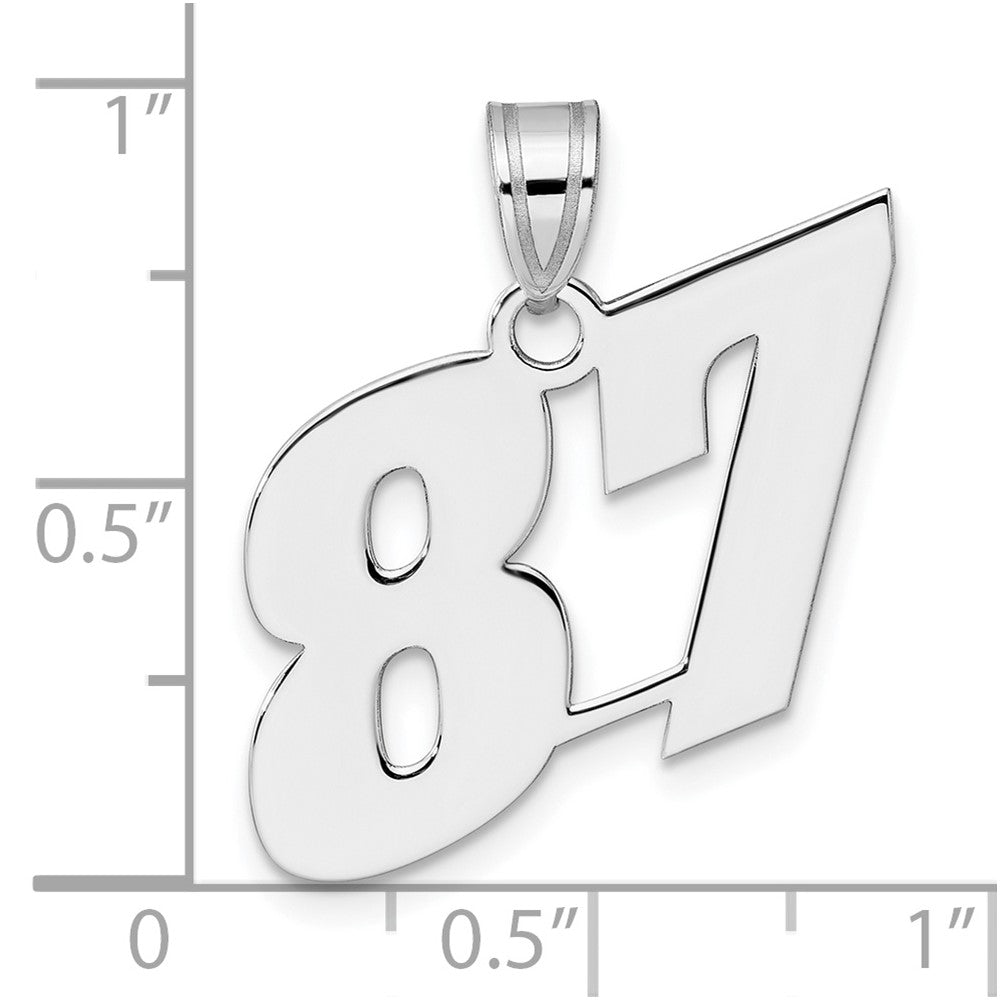 14kw Polished Block Number 87 Pendant