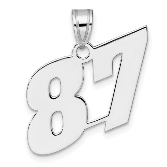 14kw Polished Block Number 87 Pendant