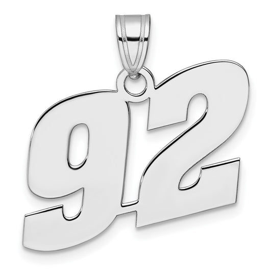 14kw Polished Block Number 92 Pendant