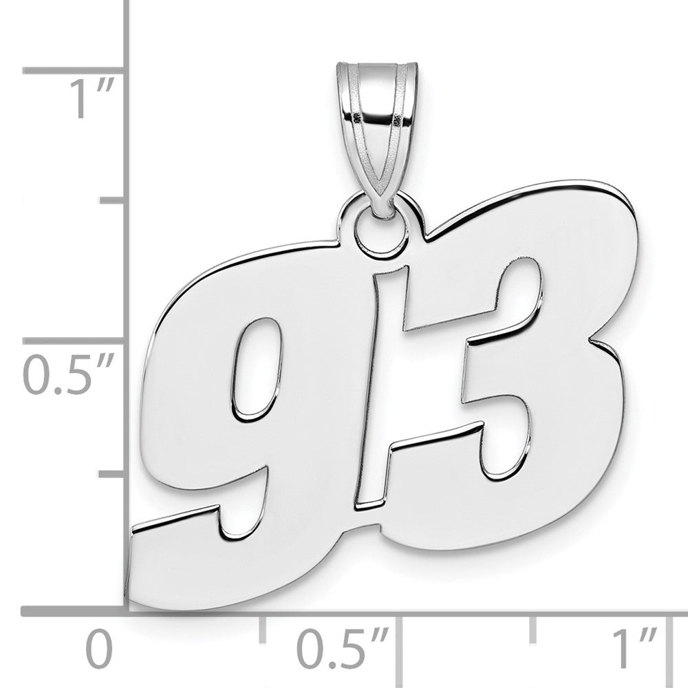 14kw Polished Block Number 93 Pendant