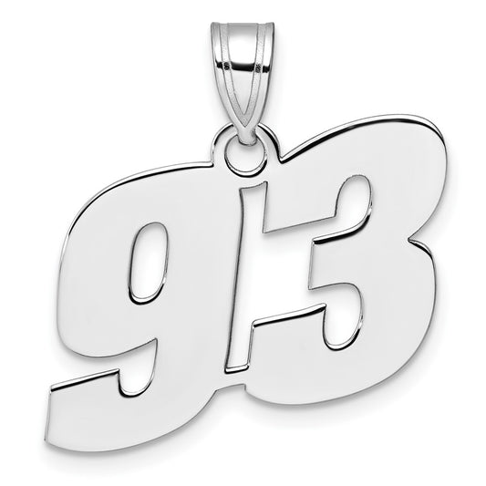 14kw Polished Block Number 93 Pendant