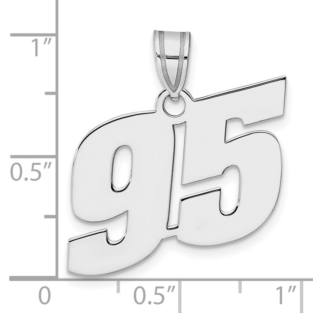 14kw Polished Block Number 95 Pendant