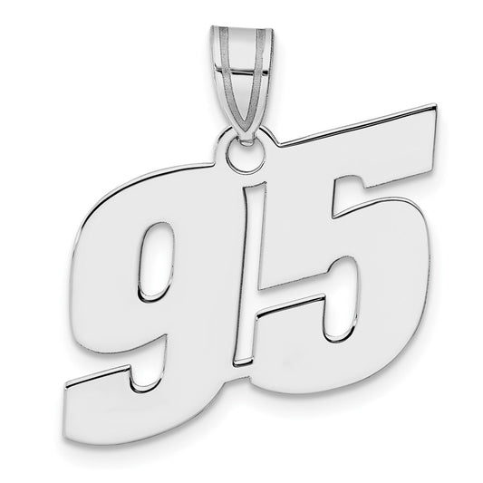 14kw Polished Block Number 95 Pendant