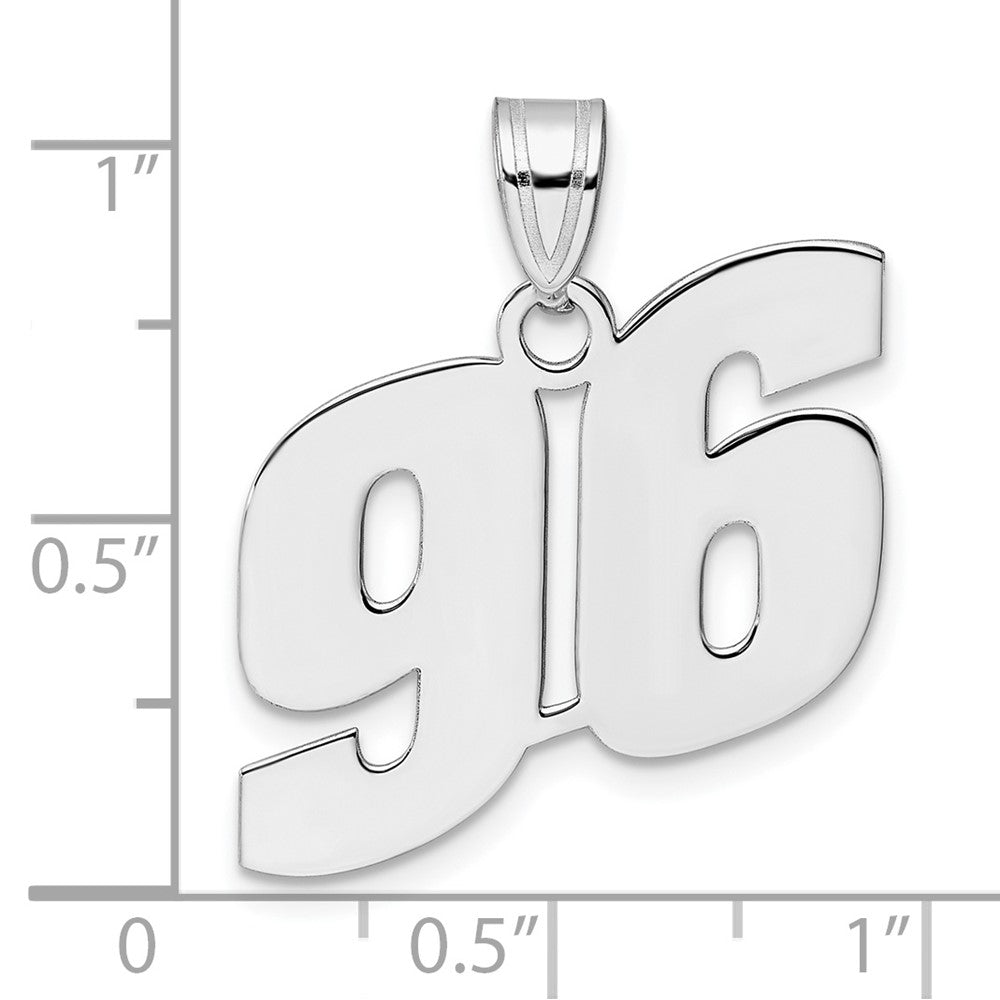 14kw Polished Block Number 96 Pendant