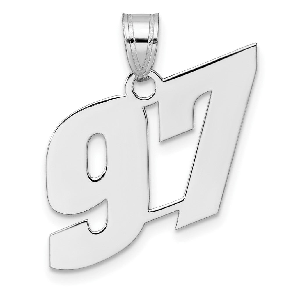14kw Polished Block Number 97 Pendant
