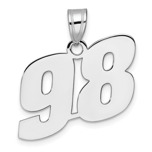 14kw Polished Block Number 98 Pendant