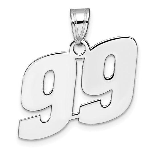 14kw Polished Block Number 99 Pendant