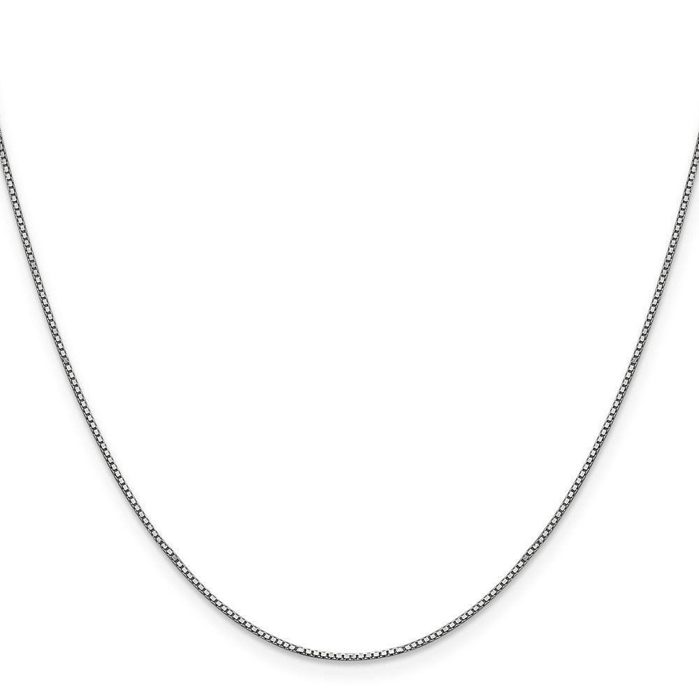14K White Gold 30 inch .9mm Box with Lobster Clasp Chain