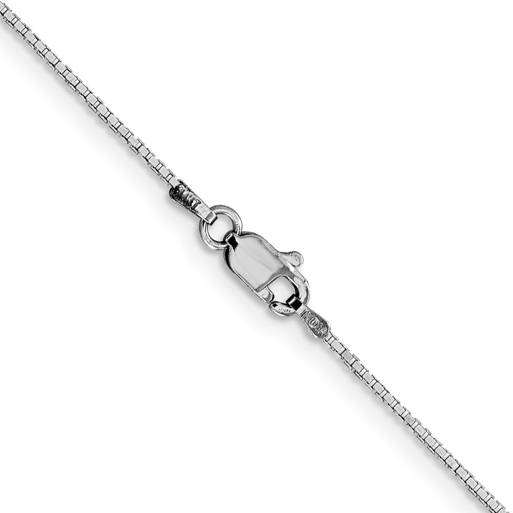14K White Gold 16 inch .95mm Box with Lobster Clasp Chain