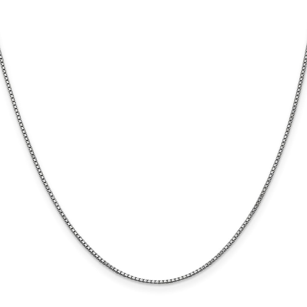 14K White Gold 30 inch 1mm Box with Lobster Clasp Chain