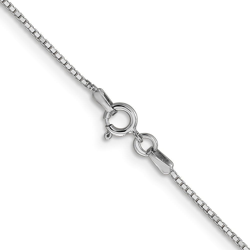 14K White Gold 30 inch .9mm Box with Spring Ring Clasp Chain