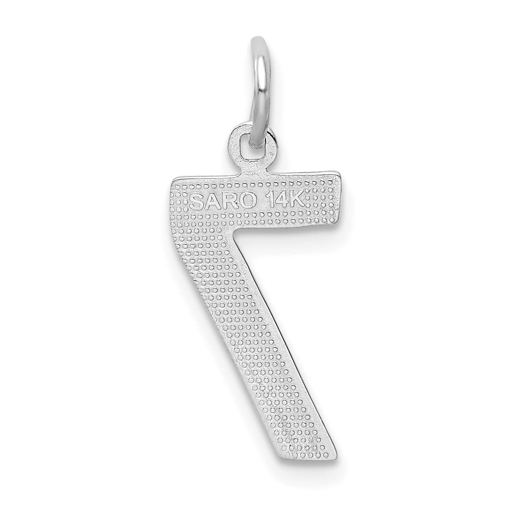 14kw Medium Polished Number 7 Charm