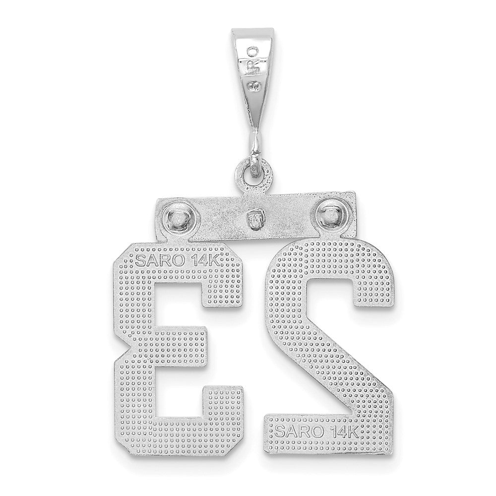 14kw Medium Polished Number 23 Charm