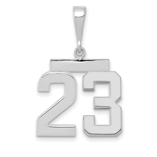 14kw Medium Polished Number 23 Charm