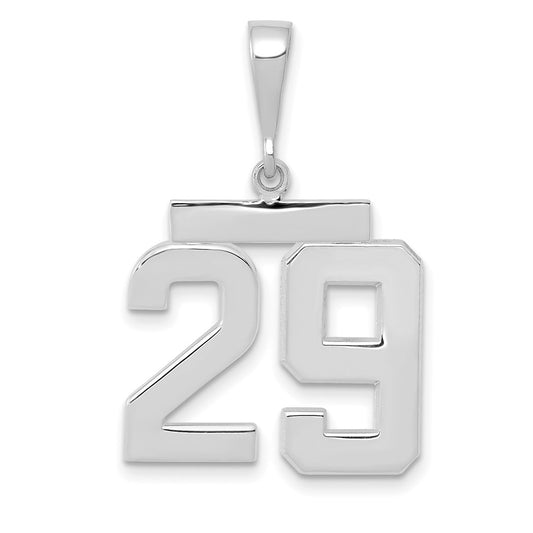 14kw Medium Polished Number 29 Charm