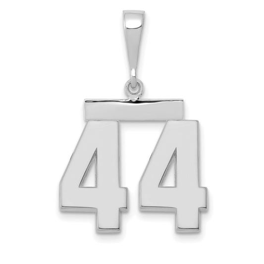 14kw Medium Polished Number 44 Charm