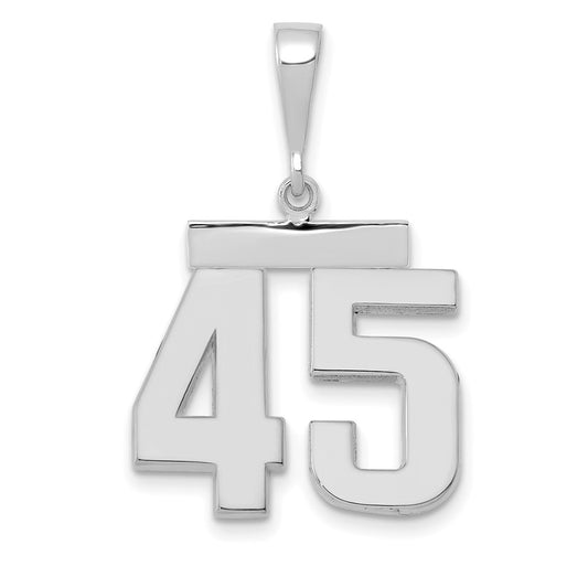 14kw Medium Polished Number 45 Charm