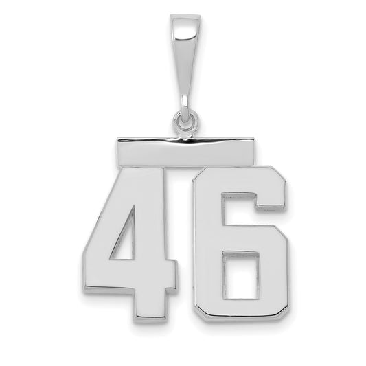 14kw Medium Polished Number 46 Charm