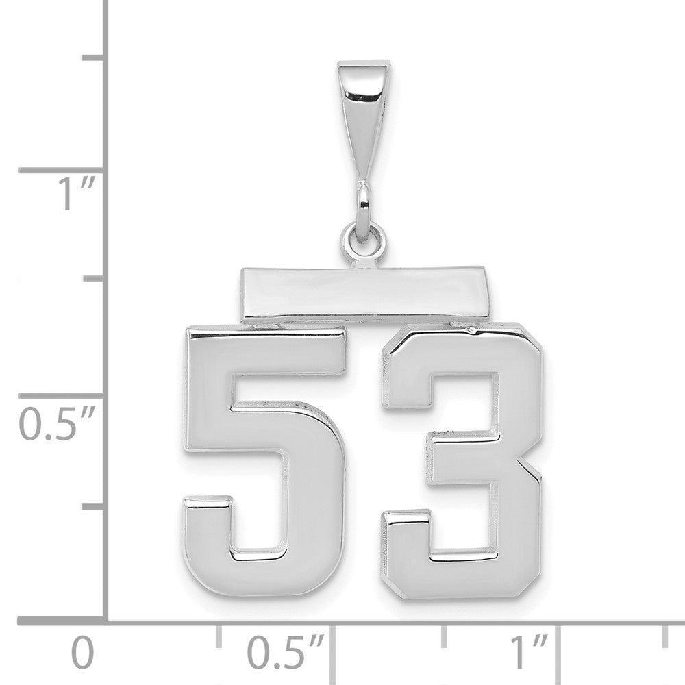 14kw Medium Polished Number 53 Charm