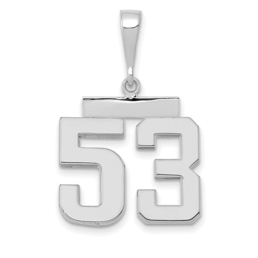14kw Medium Polished Number 53 Charm