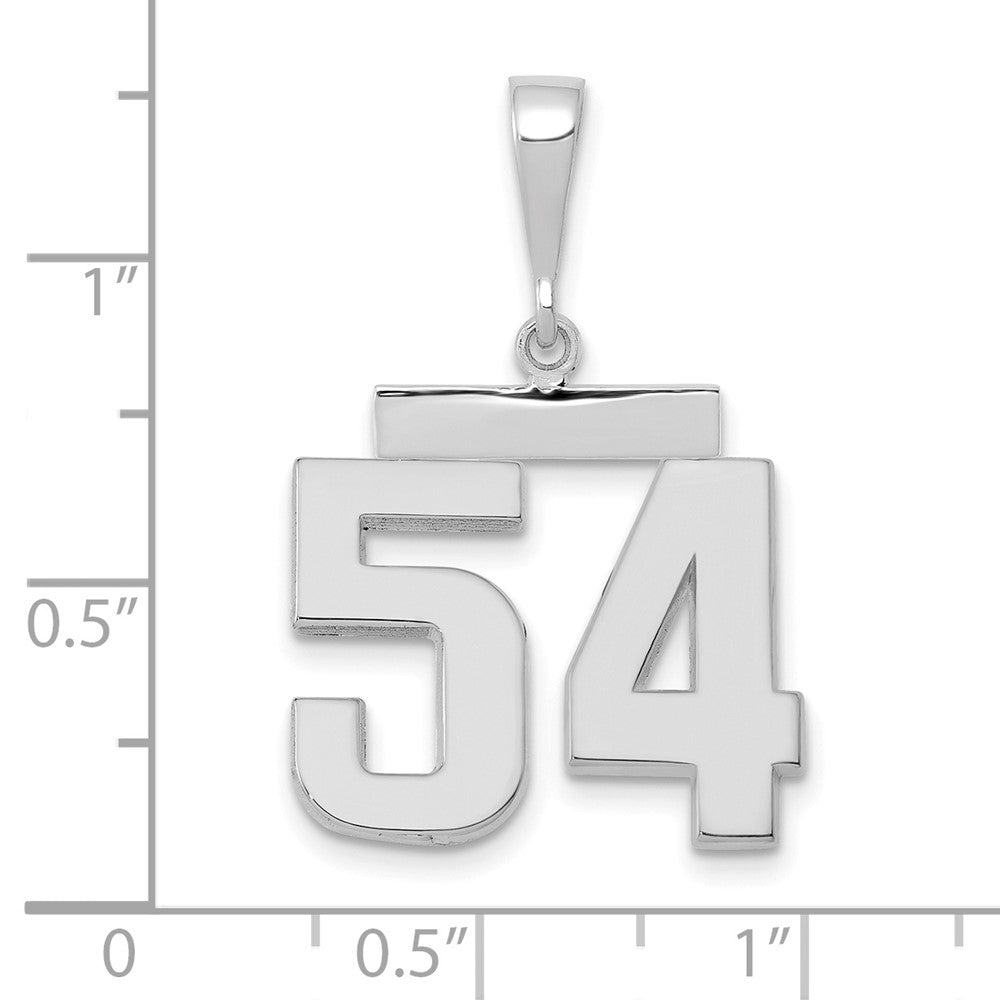14kw Medium Polished Number 54 Charm
