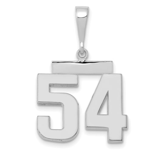 14kw Medium Polished Number 54 Charm