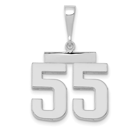 14kw Medium Polished Number 55 Charm