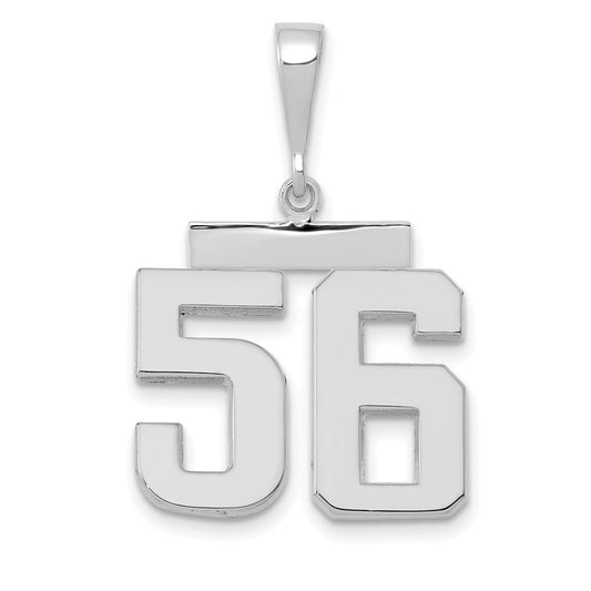 14kw Medium Polished Number 56 Charm