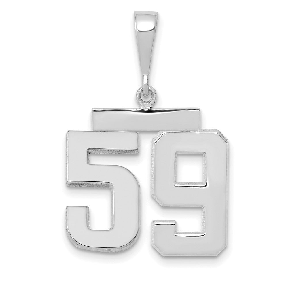 14kw Medium Polished Number 59 Charm