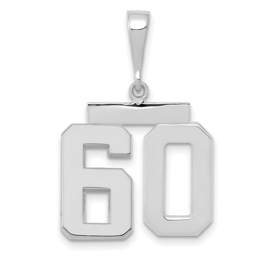 14kw Medium Polished Number 60 Charm