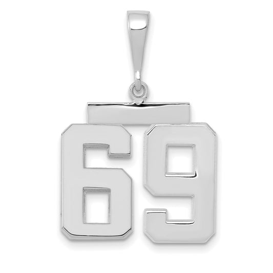 14kw Medium Polished Number 69 Charm