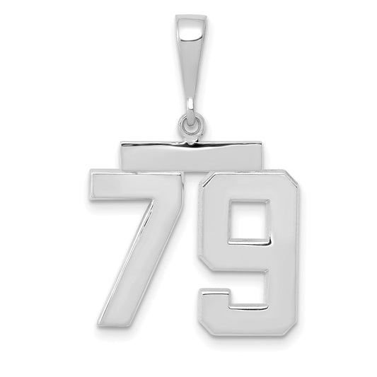14kw Medium Polished Number 79 Charm