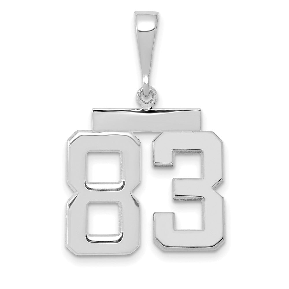 14kw Medium Polished Number 83 Charm