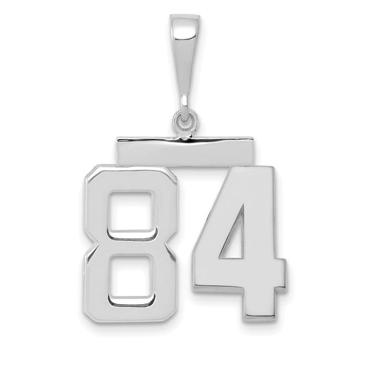 14kw Medium Polished Number 84 Charm