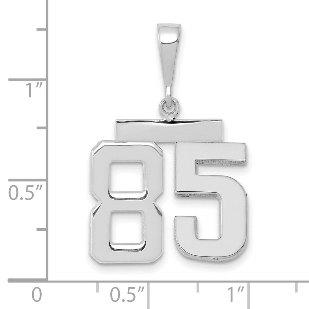 14kw Medium Polished Number 85 Charm