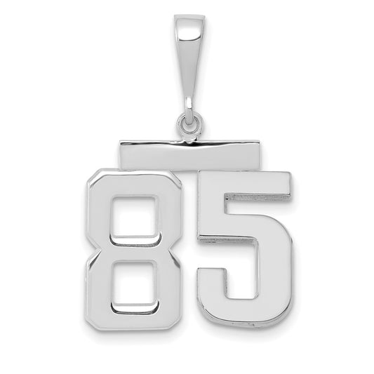 14kw Medium Polished Number 85 Charm
