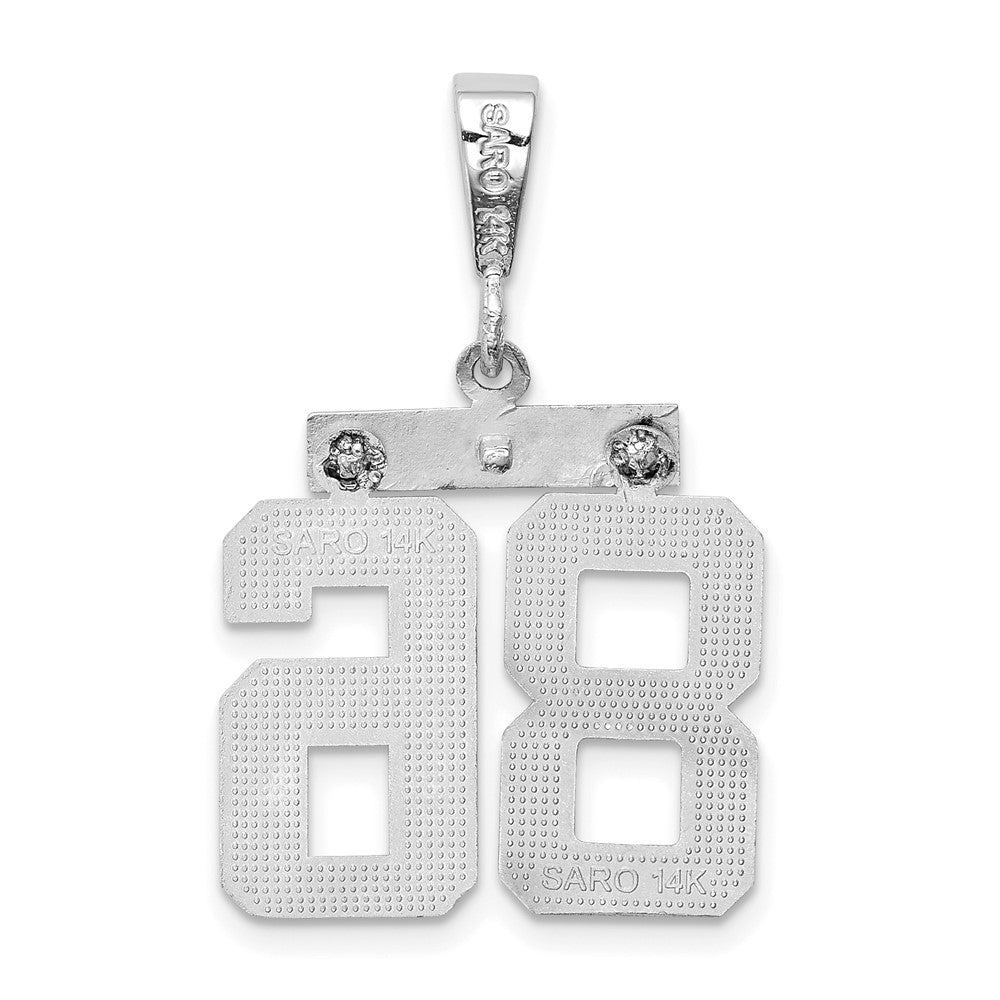14kw Medium Polished Number 86 Charm