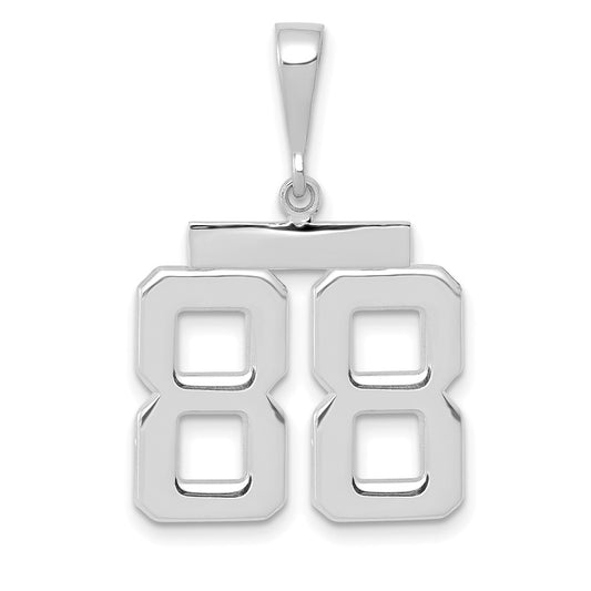 14kw Medium Polished Number 88 Charm