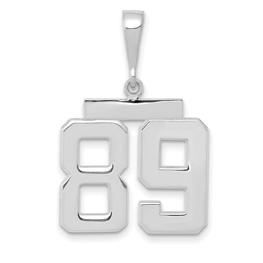 14kw Medium Polished Number 89 Charm
