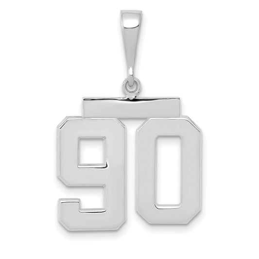 14kw Medium Polished Number 90 Charm