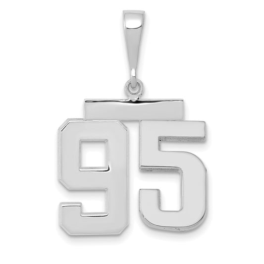 14kw Medium Polished Number 95 Charm